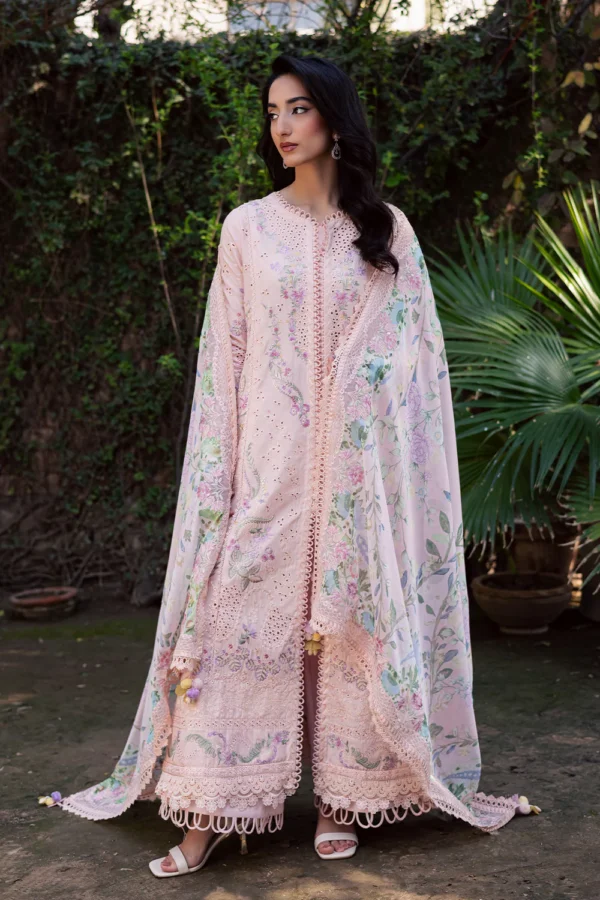 Embroidered Lawn Suit Elyse Luxury Three Piece Summer (4) Embroidered Lawn Suit - ELYSE