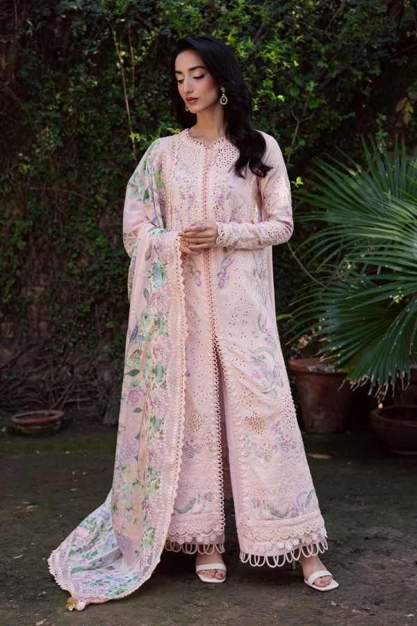 Embroidered Lawn Suit Elyse Luxury Three Piece Summer (7) Embroidered Lawn Suit - ELYSE