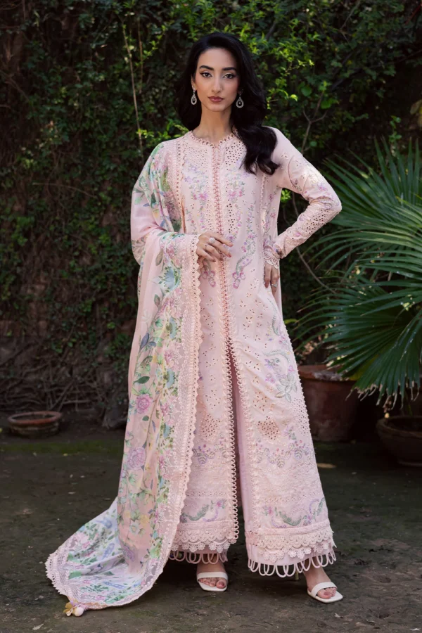 Embroidered Lawn Suit Elyse Luxury Three Piece Summer (8) Embroidered Lawn Suit Elyse Luxury Three Piece MAZHEEN