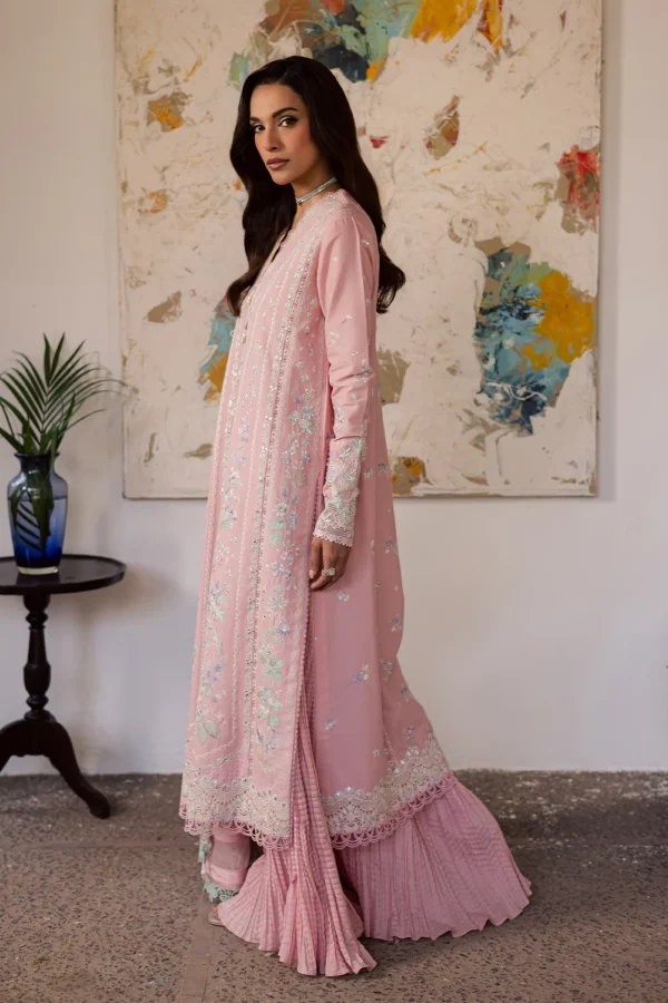 Luxury Embroidered Lawn Suit with Rajo Net Dupatta