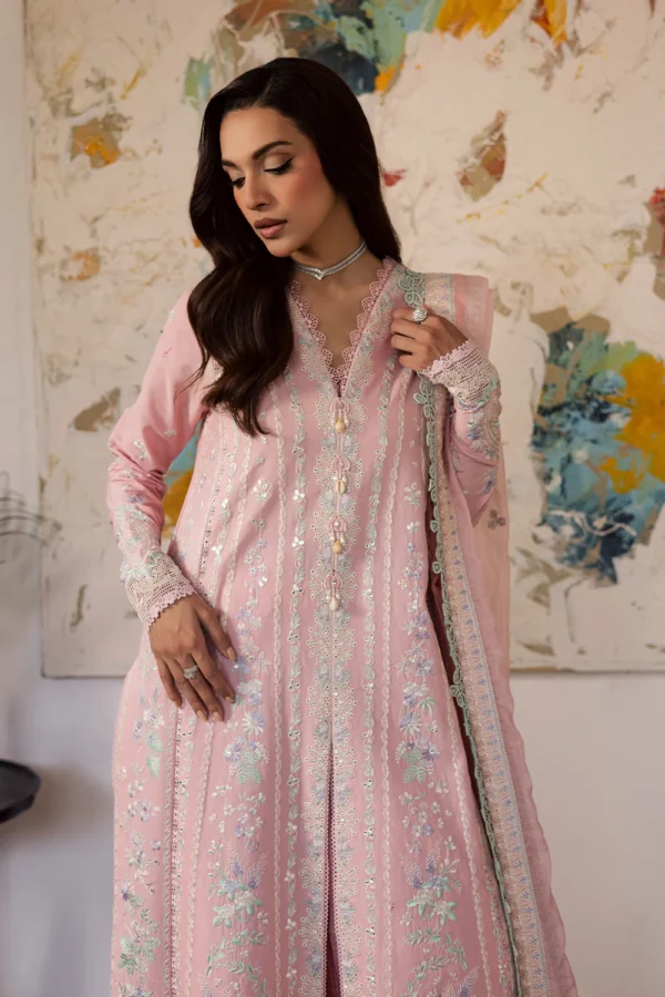 Luxury Embroidered Lawn Suit with Rajo Net Dupatta