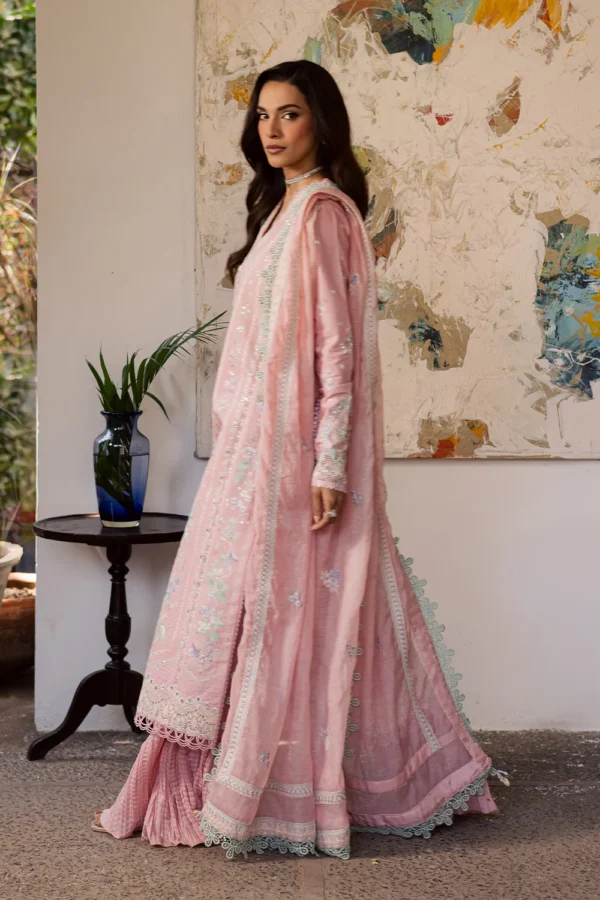Luxury Embroidered Lawn Suit with Rajo Net Dupatta