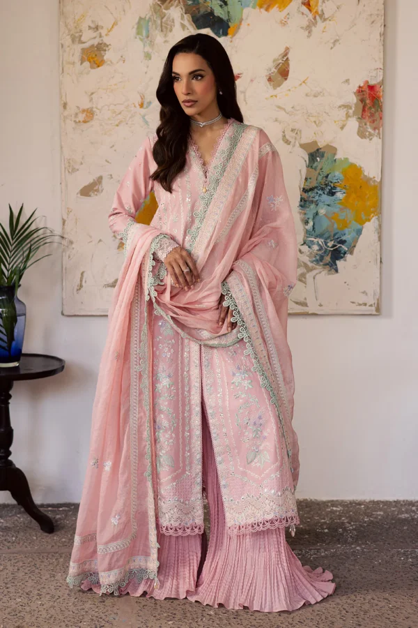 Luxury Embroidered Lawn Suit with Rajo Net Dupatta