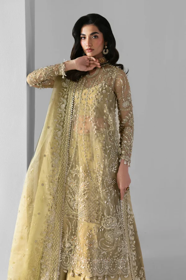 Embroidered Organza Suit Elixir Luxury Three Piece Formal (3) Embroidered Organza Suit - ELIXIR