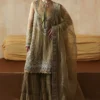 Embroidered Organza Suit Zarqash Luxury Three Piece Formal