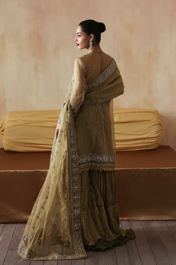 Embroidered Organza Suit - ZARQASH