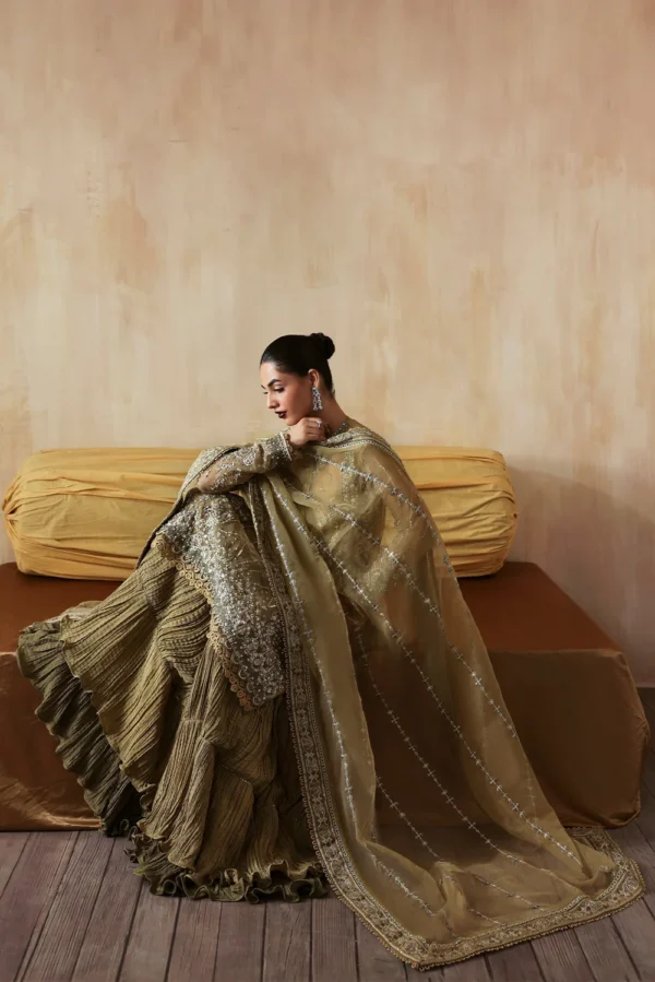 Embroidered Organza Suit - ZARQASH