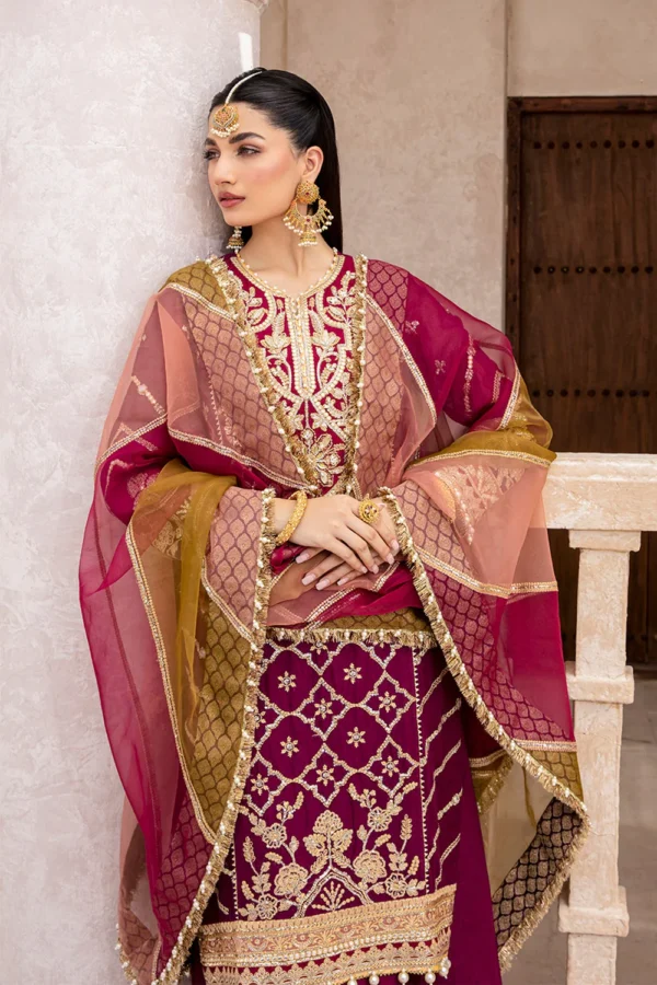 Miraka Embroidered Cotton Net Ensemble Luxury Formal Wear (3) Miraka Embroidered Cotton Net Ensemble