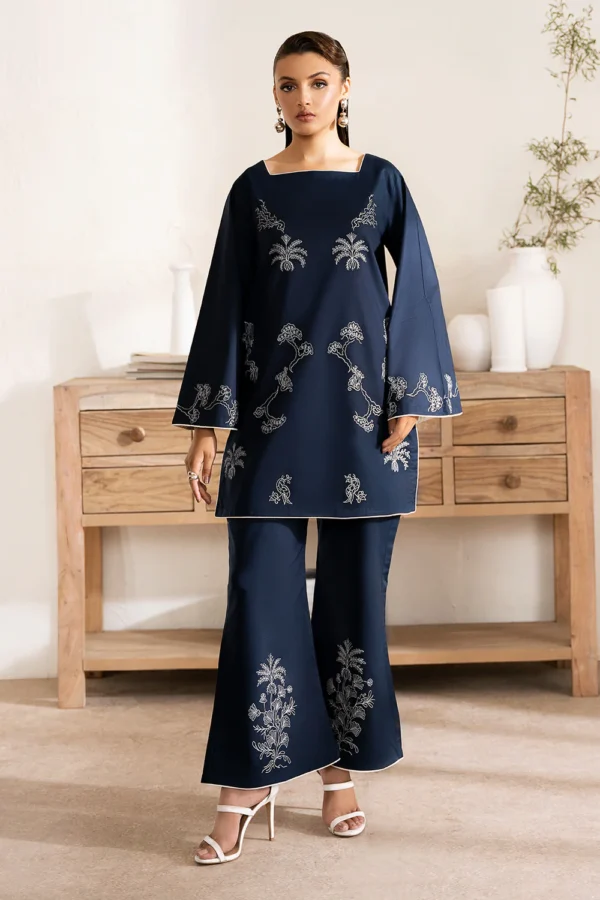 Opal Embroidered Cotton Suit
