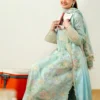 Avya embroidered printed lawn suit with voil dupatta
