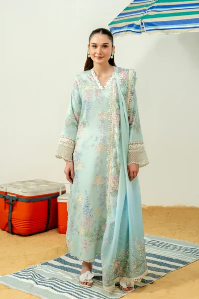 Avya embroidered printed lawn suit with voil dupatta (7) Avya embroidered printed lawn suit with voil dupatta
