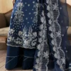 Inara raw silk hand embellished formal suit with organza dupatta