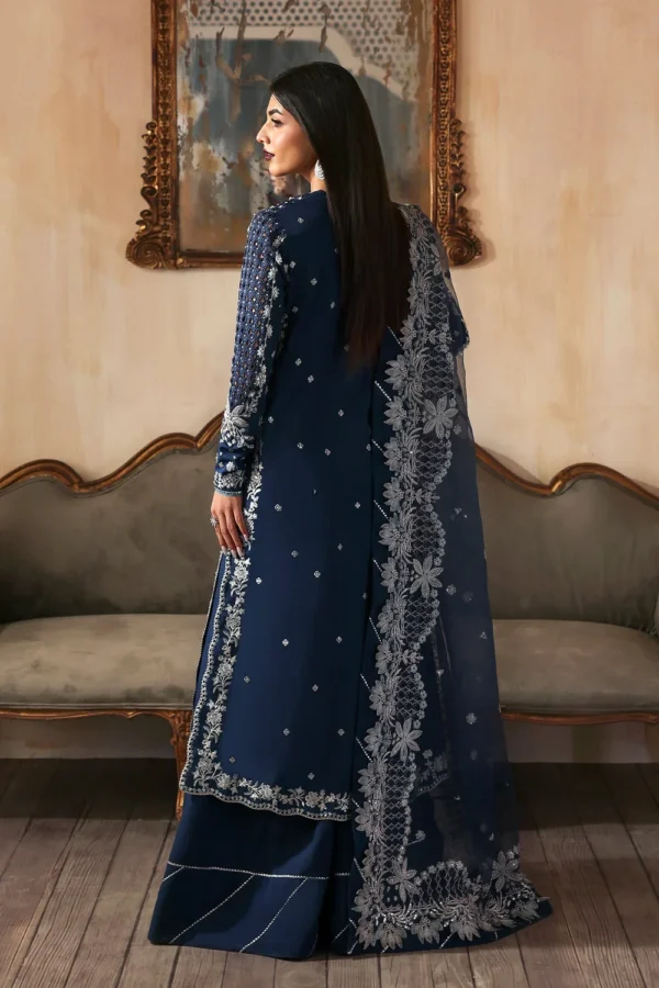 Inara raw silk hand embellished formal suit with organza dupatta