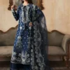 Inara raw silk hand embellished formal suit with organza dupatta