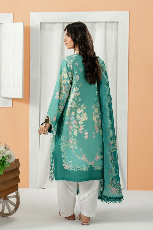Lazuli printed lawn suit with voil dupatta