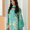 Lazuli printed lawn suit with voil dupatta
