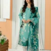 Lazuli printed lawn suit with voil dupatta