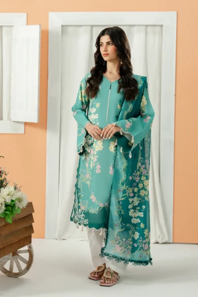 Lazuli printed lawn suit with voil dupatta (6) Lazuli printed lawn suit with voil dupatta
