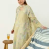 Mistral embroidered printed lawn suit with voil dupatta