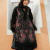 Nerina embroidered printed lawn suit with silk dupatta