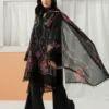 Nerina embroidered printed lawn suit with silk dupatta